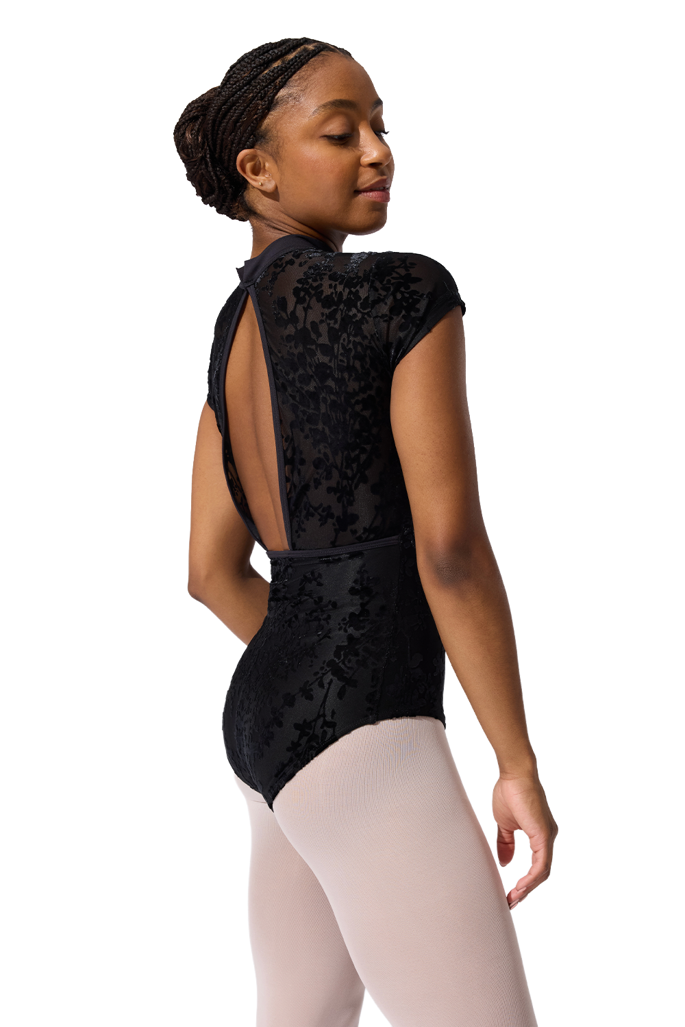 Capezio Rudi Cap Sleeve Flocked Leotard