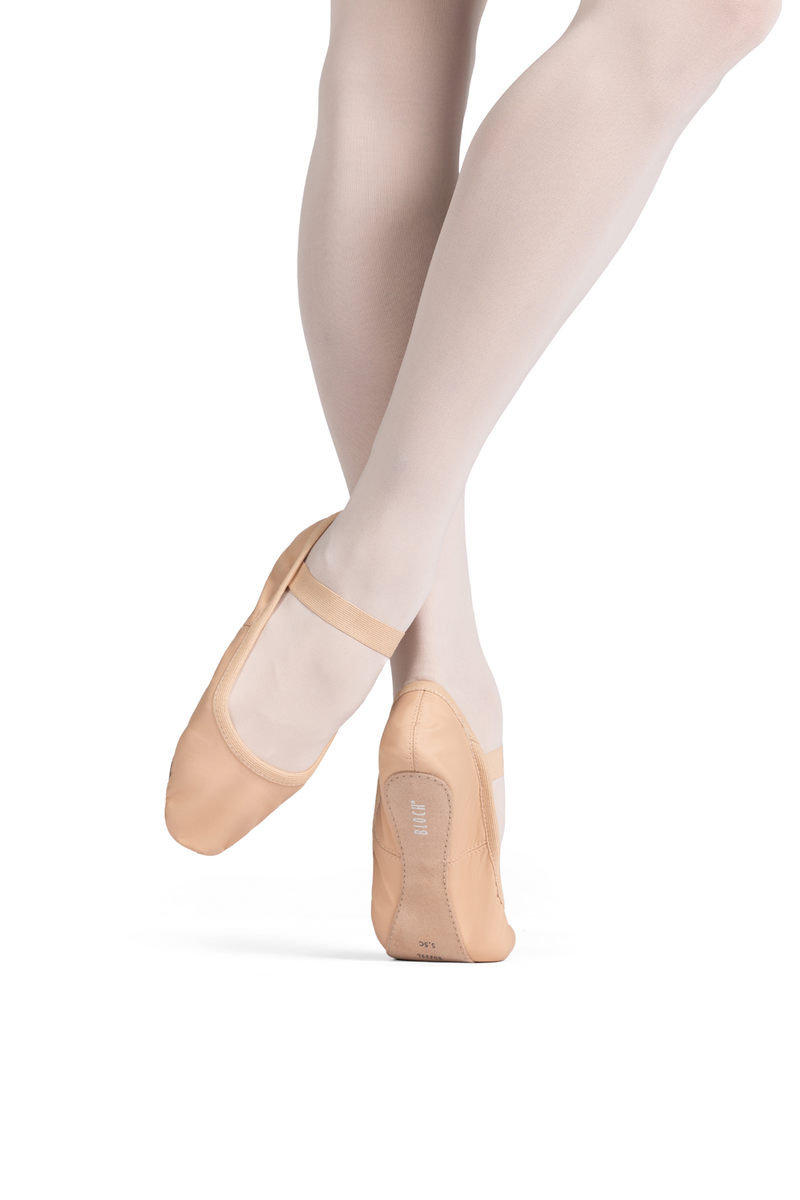 S0229 Aspa Pink Leather Ballet Shoes with No Drawstring