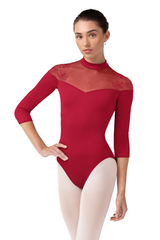 Bloch Calista Quarter Sleeve High Neck Leotard