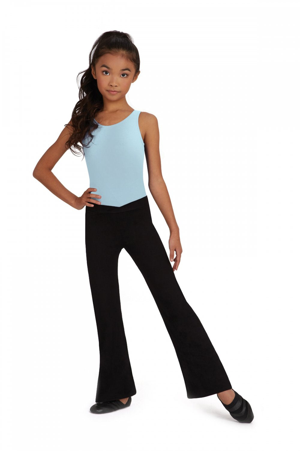 Capezio Pantaloni Da Danza, 90% Nylon 10% Spandex, Colore Nero, Taglia Unica