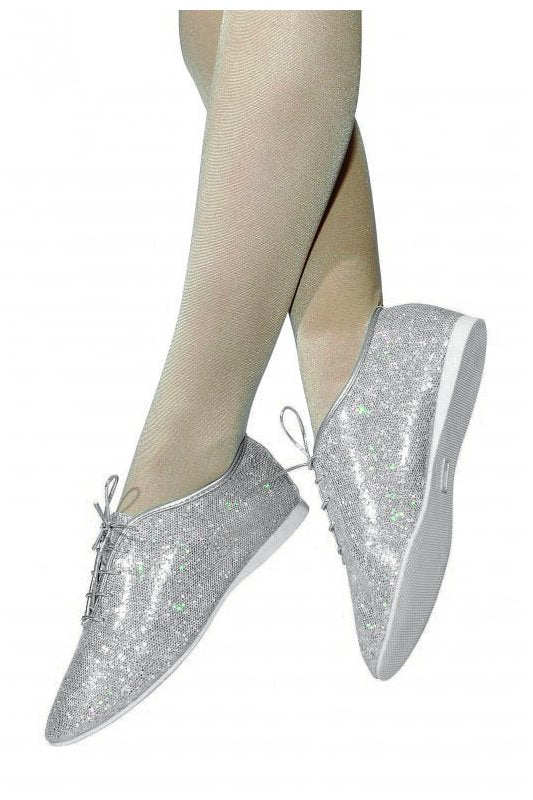 Dance Shoes Silver Sparkly Shoes Uk 1st Position Glitter Jazz Shoes